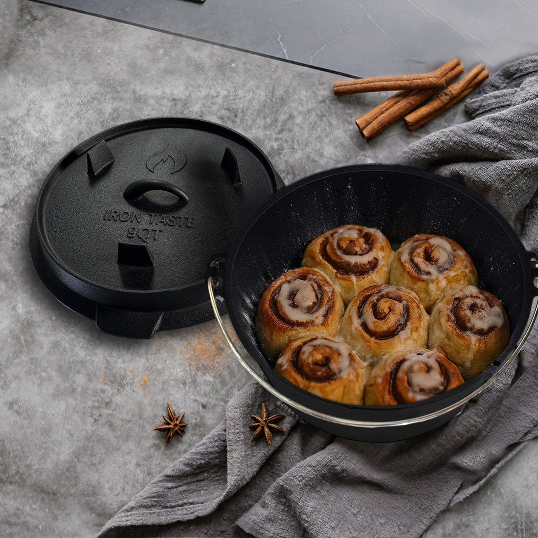 Zimtschnecken im Dutch Oven